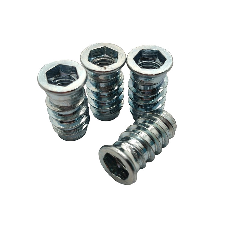 Hex Socket Screw Thread Insert Nut For Wooden Furniture